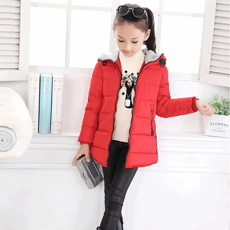 Зимняя куртка для девочек Весенне-осенняя одежда с хлопковой подкладкой детское