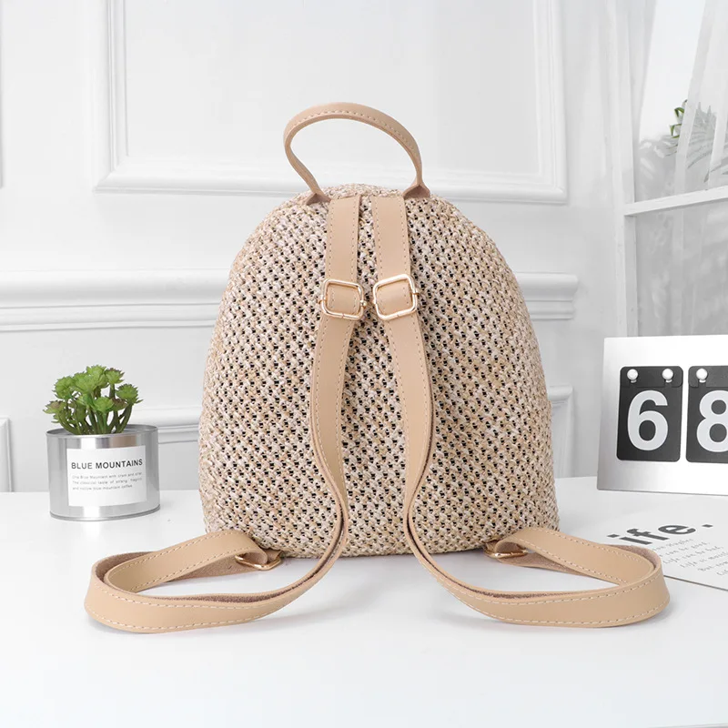 New Handmade Knit Women Beach Backpack Summer Travel Large Laptop School Teens Girls Adjustable Strap | Багаж и сумки