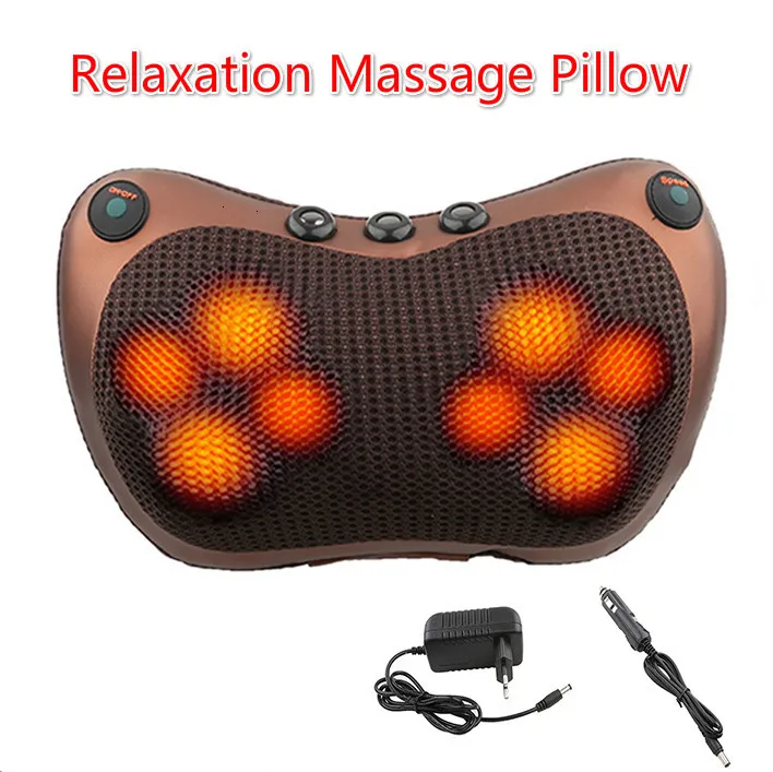 Массажная электрическая подушка с вибрацией разминанием и инфракрасным