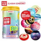 Презервативы ELASUN натуральный латекс 24 шт 8 типов ультра тонкий лед пунктирной линии двойной презерватив со смазкой Секс-игрушки для Для мужчин пенис