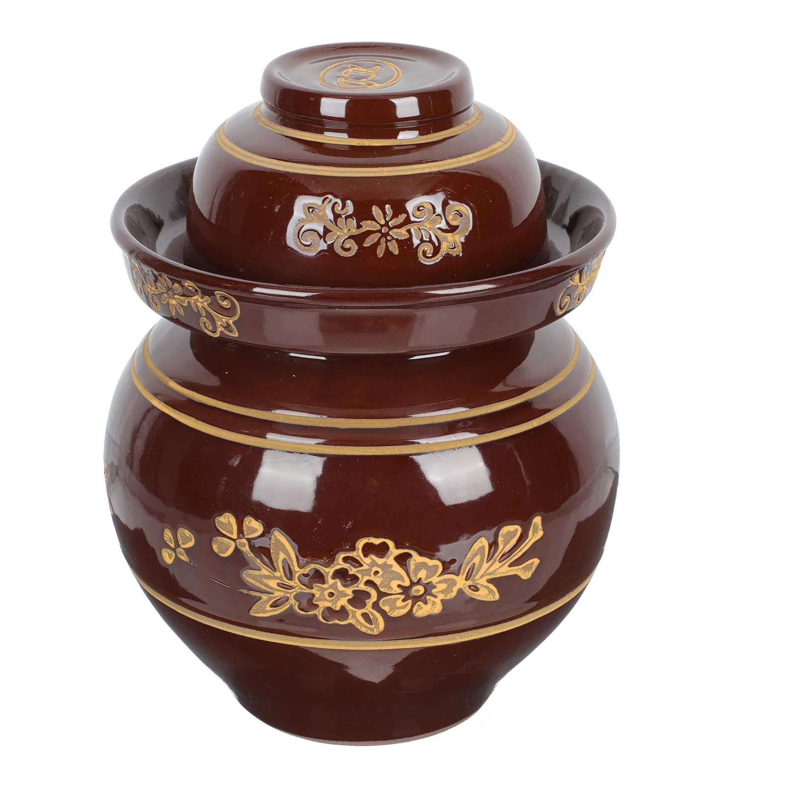 1PC Terracotta Food Container Leak Proof Pickles Storage Jar for Home Kitchen