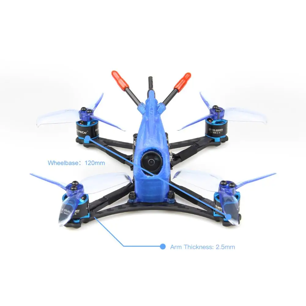 Гоночный Дрон HGLRC petrel120 Pro PNP 2 5 дюйма зубочистка FPV с бесщеточным Мотором 6000 кв FD13A 4