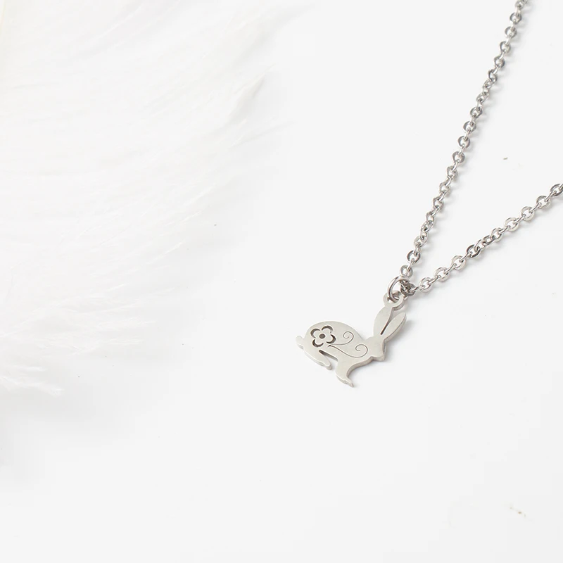 Модное ожерелье из нержавеющей стали s животное цветок бабочка ожерелье в виде слона Женщины Лучший Друг Симпатичные кошки и собаки чокер домашнее животное