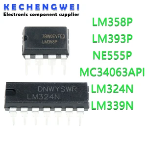 10PCS LM358P LM358 DIP LM358N DIP-8 LM393P LM393 NE555P NE555 LM324N LM324 LM339N LM339 MC34063API MC34063 LM258P LM293P UA741CN