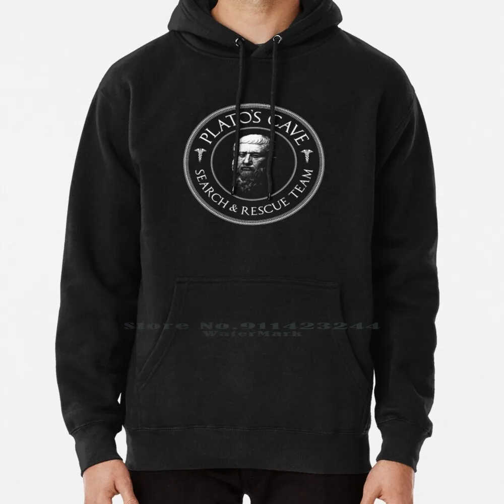 

Plato's Cave Rescue Team-Philosophy Gift Hoodie Sweater 6xl Cotton Platos Cave Rescue Team Liberal Philosopher Philosophy