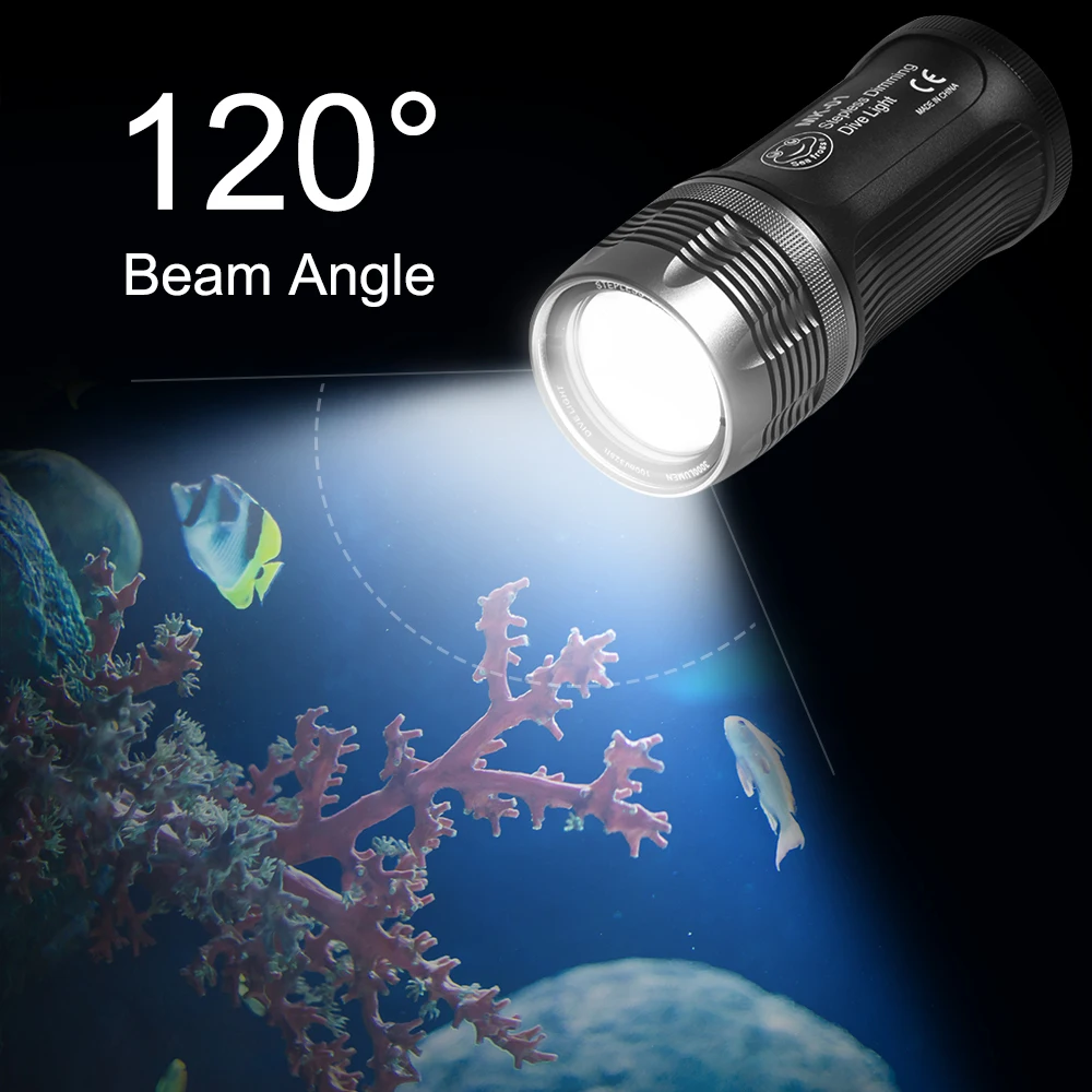 Seafrogs MK01 100 м глубина Водонепроницаемый 3000LM для фотостудии видеосъемки