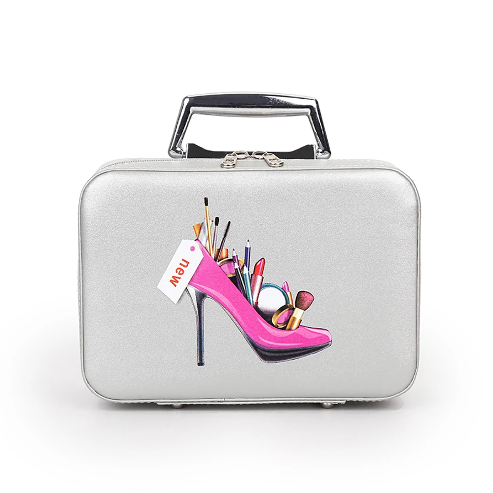

High Quality Makeup Bag for Women 2021 Cosmetic Case Top-handle Box Design Handbag Ladies Large Size High Capacity Purse Flaps