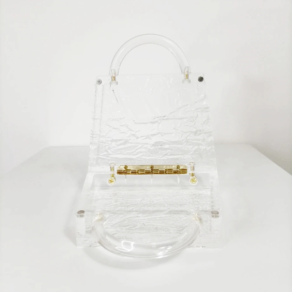 НОВАЯ шикарная прозрачная сумка-тоут однотонная акриловая вечерняя сумка