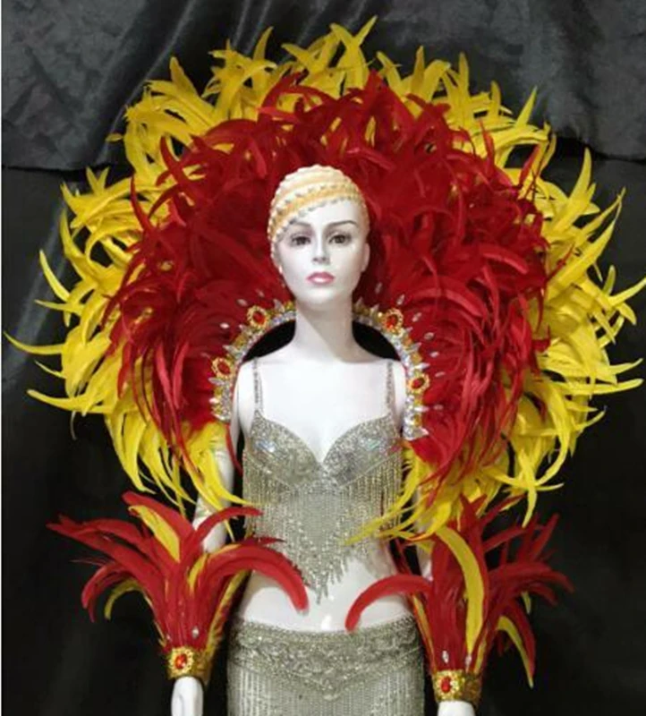 1 Ярд Перьевые обрезки петуха 25-30см, Кок, нанизанный на нитку, Украшение для платья / юбки / костюма карнавала
