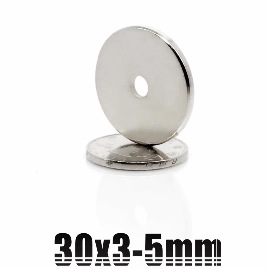 Потайной круглый магнит NdFeB 30x3 30x5 диаметр 5 мм 40x20 10 50x5 6 мм|Магнитные материалы| |