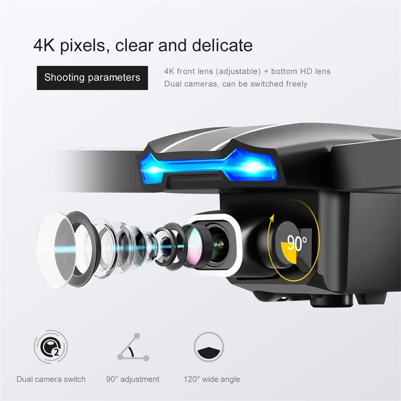 2021 Новые Дроны S65 с камерой HD 4K WiFi FPV Мини Дрон Квадрокоптер Складной Rc Вертолет