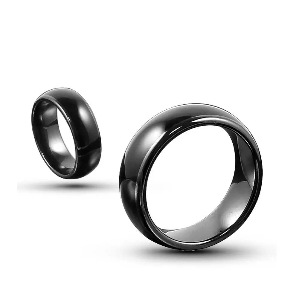 RFID 125KHZ or 13.56MHZ Black Ceramics Smart Finger Ring Wear for Men or Women