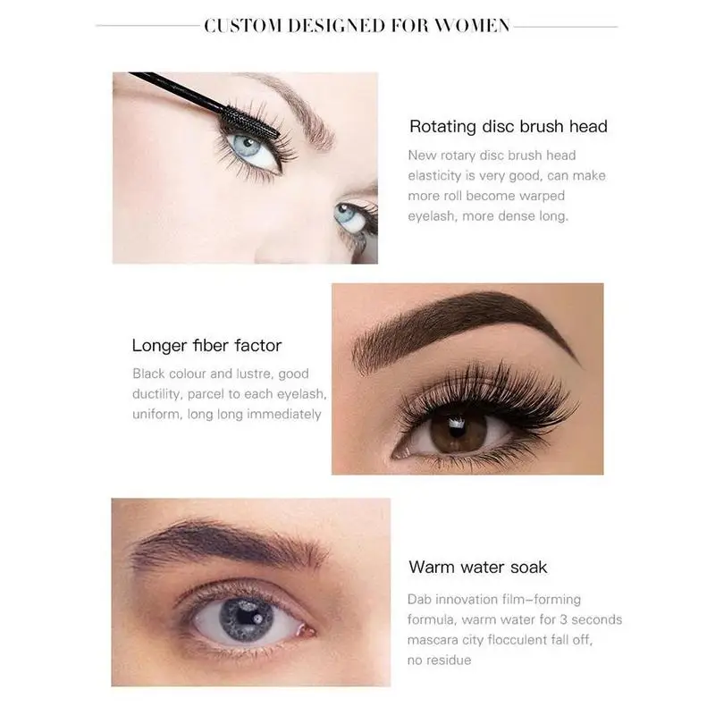 

1Pc 4D Silk Fiber Mascara Waterproof Natural Thicken Eyelash Extend Lasting Mascara Curling Charming Makeup Long F3N2
