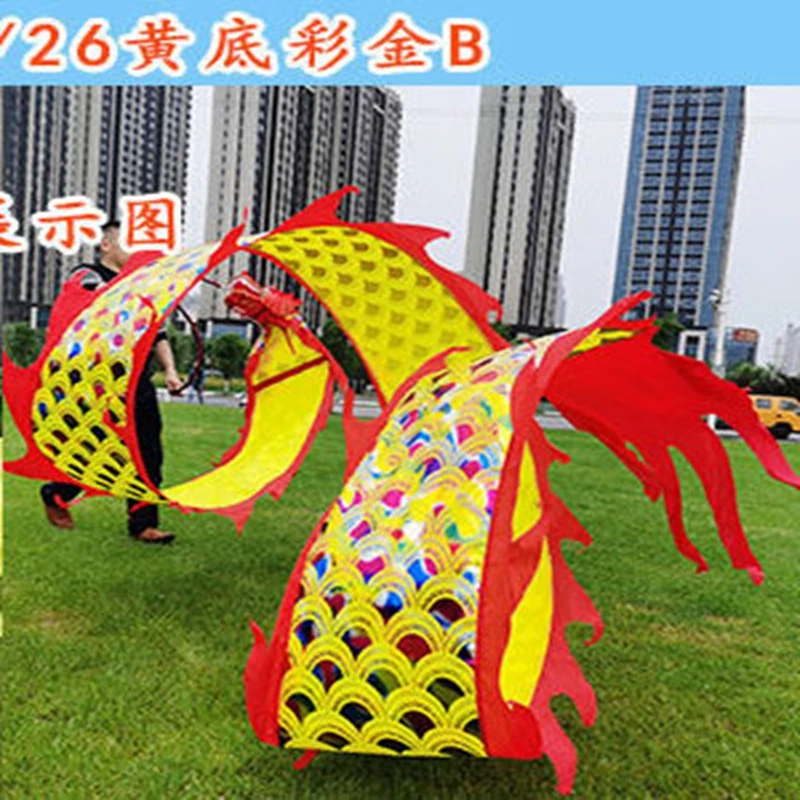 Colorful Adult 8M Dragon Dance Costume Outdoor  Sports Square Ribbon Halloween Party Carnival Funny Toys Group Activities Prop