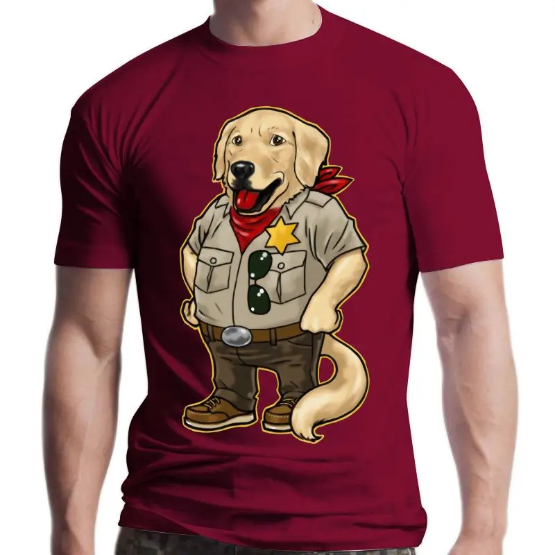 

New Sheriff Retriever 2018 Dog Sucker T Shirt Cuteness Cartoon Printing Black Tee Shirt Mens T-shirt Hipster Streetwear For Men