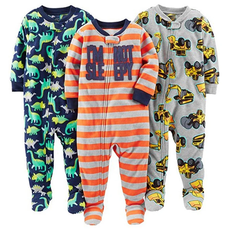 Children carte boys and girls fleece Siamese climbing clothing with foot warm pajamas baby leotard Romper bag fart long climb|cartes boys|rompers