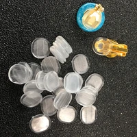 20pcslot ear clip anti pain pad diy handmade clip on earring rubber pads transparent earplugs earrings accessories jf70