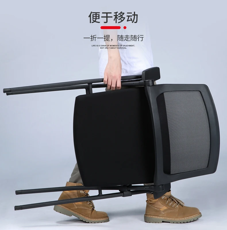 

Training chair folding conference chair with table board thickened with writing board conference room chair training chair