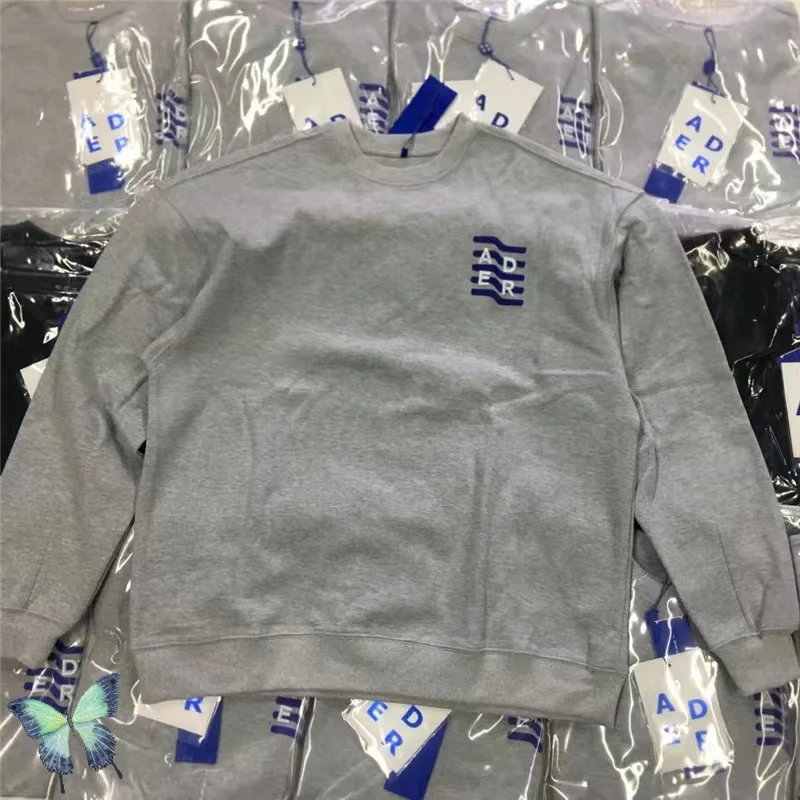 

ADER ERROR Embroidered Z-stitch Logo Grey Sweatshirts