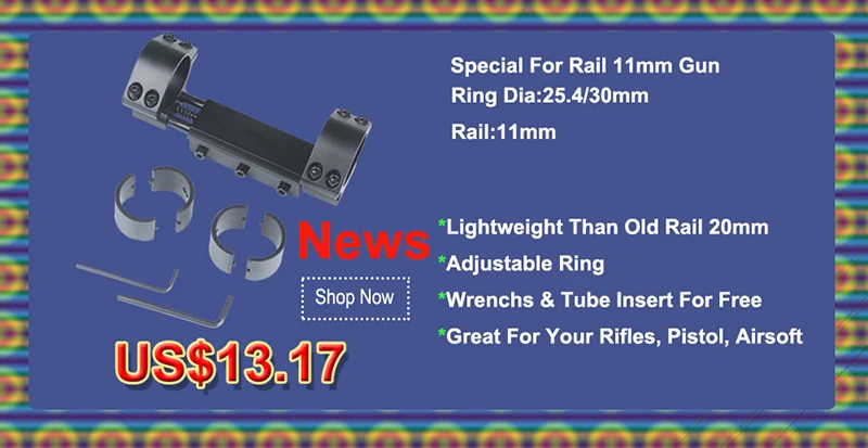 Одна штука, крепление для винтовки Airgun 25,4 мм/30 мм, двойное кольцо с стоп-штифтом 11 мм, рейка с плоским верхом
