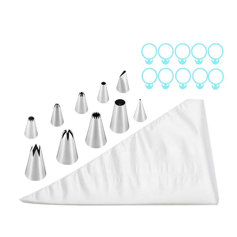 

Po Decorating Bag Set Decorating Mouth Cake Cream Baking Utensils Stainless Steel Decorating Mouth Gift Box Cake Utensils