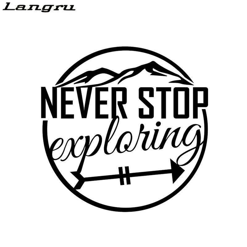 

New Style Never Stop Exploring Funny Hike Adventure Car Camper Laptop Vinyl Decal Sticker Jdm