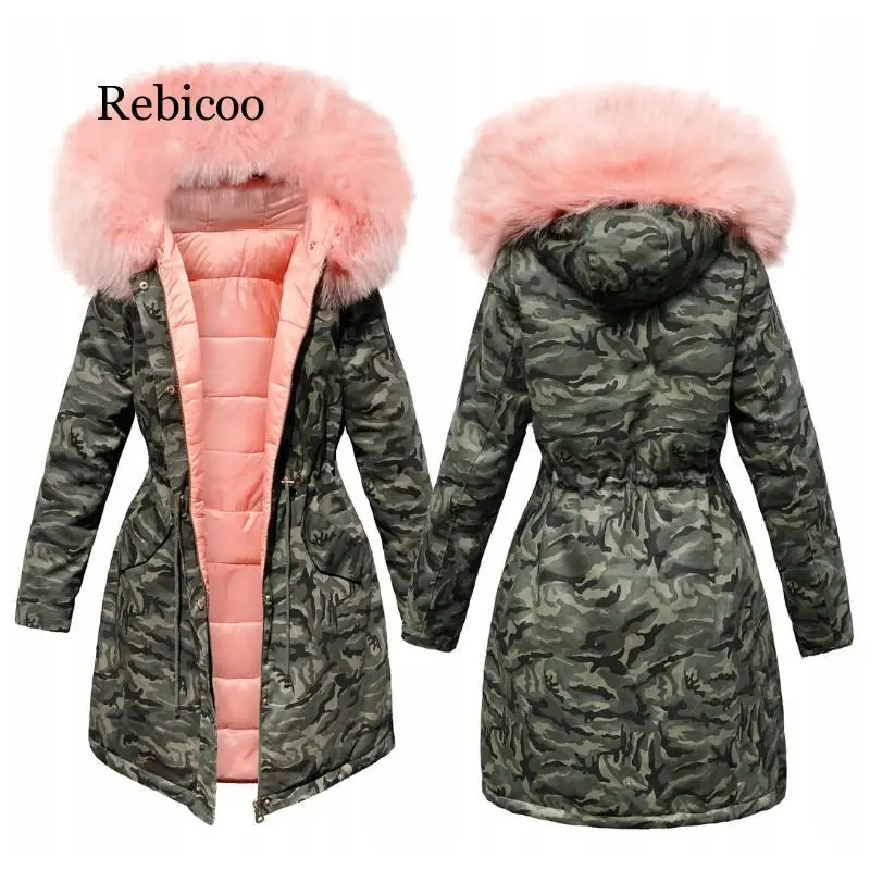 Куртка женская зимняя с меховым воротником приталенная на молнии