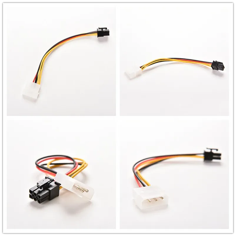

1 шт. 17 см 4-контактный молекс IDE/SATA 6 Pin PCI-E графическая карта Питание кабель адаптер ПК Видеокарта соединительный кабель с разъемом кабеля каб...