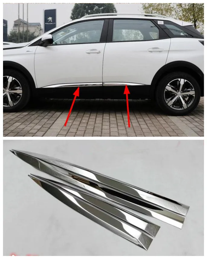 4 шт. автомобильные детекторы из нержавеющей стали для Peugeot 3008/4008 2016 2017