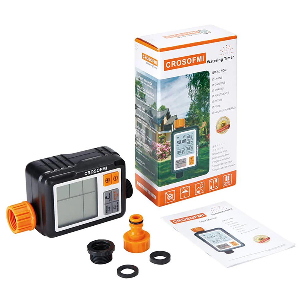Автоматический таймер полива сада водонепроницаемый программируемый с ЖК