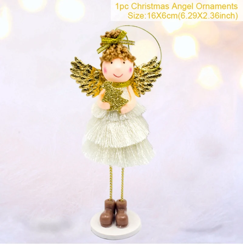 Ornament 38 HUIRAN, Рождественская Кукла-ангел, подвеска, елочные украшения для дома,, натальные рождественские украшения, подарок для детей, год - Цвет: Ornament 38