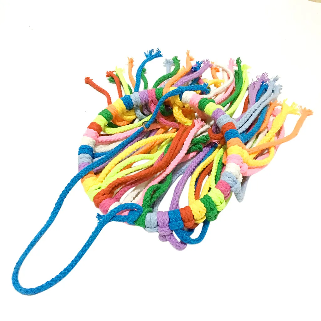 Pet Птица Попугай Игрушка хлопковая Веревка Жевательная укус подвесная клетка