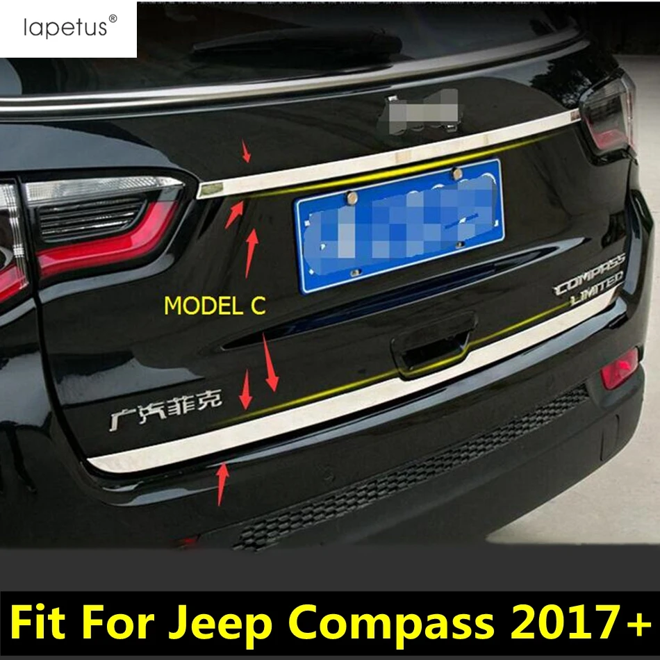 Аксессуары Lapetus подходят для Jeep Compass 2017 2020 задняя багажная дверь крышка молдинг