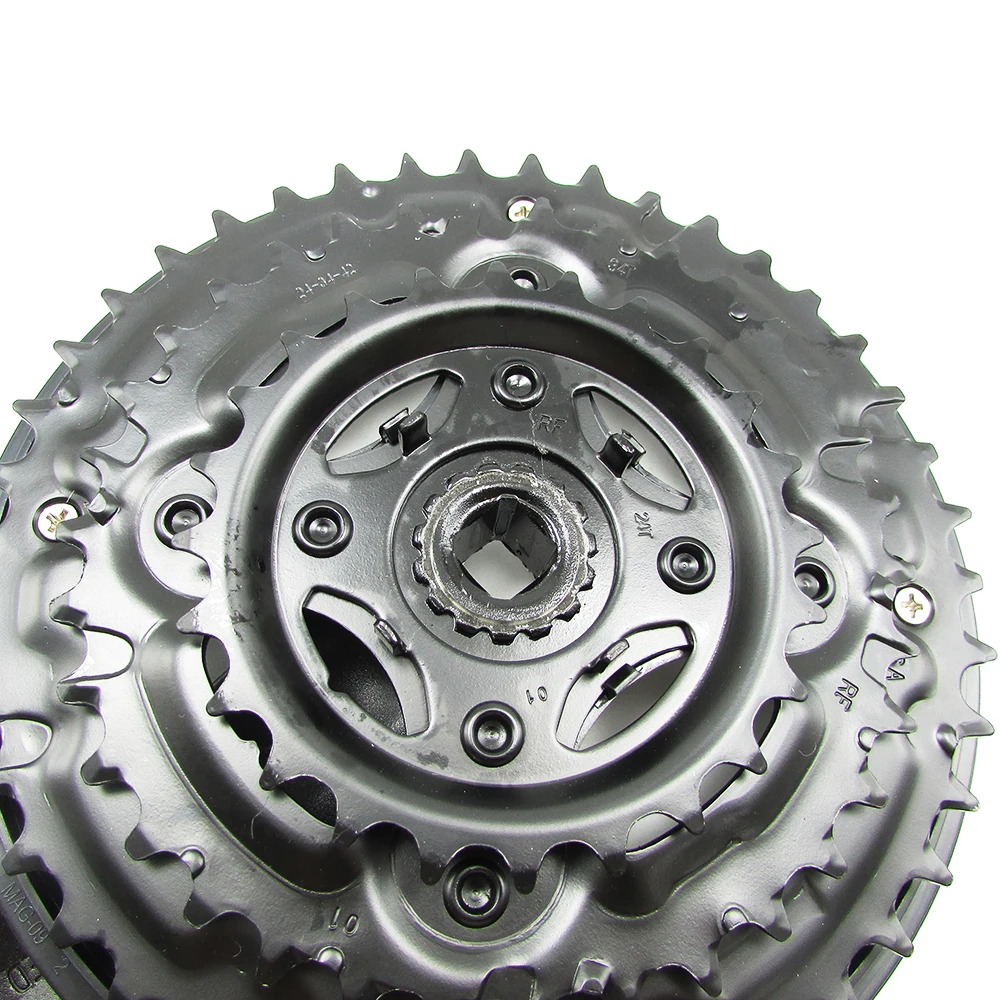 PROWHEEL 7/8/9 Скорость MTB велосипед диаметра окружности болтов(24/34/42 T 170 мм MTB велосипедные рукоятки комплект нижнего белья с открытой зубчатая пластина велосипедная Звездочка
