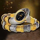 Часы женские кварцевые, с браслетом, уникальная змеиная