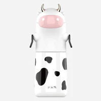 pinkah cow head childrens straw cup to school creative baby summer water cup outdoor portable dinosaur water bottle 560ml
