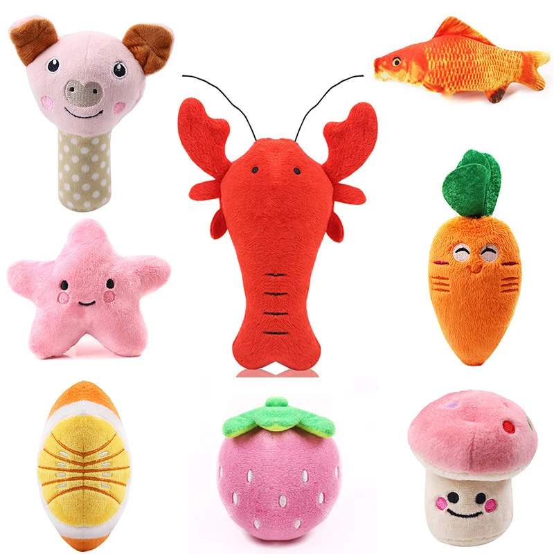 Милые плюшевые домашние тапочки с изображением собак игрушки пищащие кости