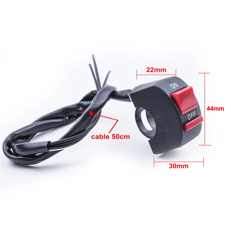 

2pc DC12V/10A Universal Motorcycle Handlebar Flameout Switch ON OFF Button for Moto Motor ATV Bike Black Motorcycle Switch