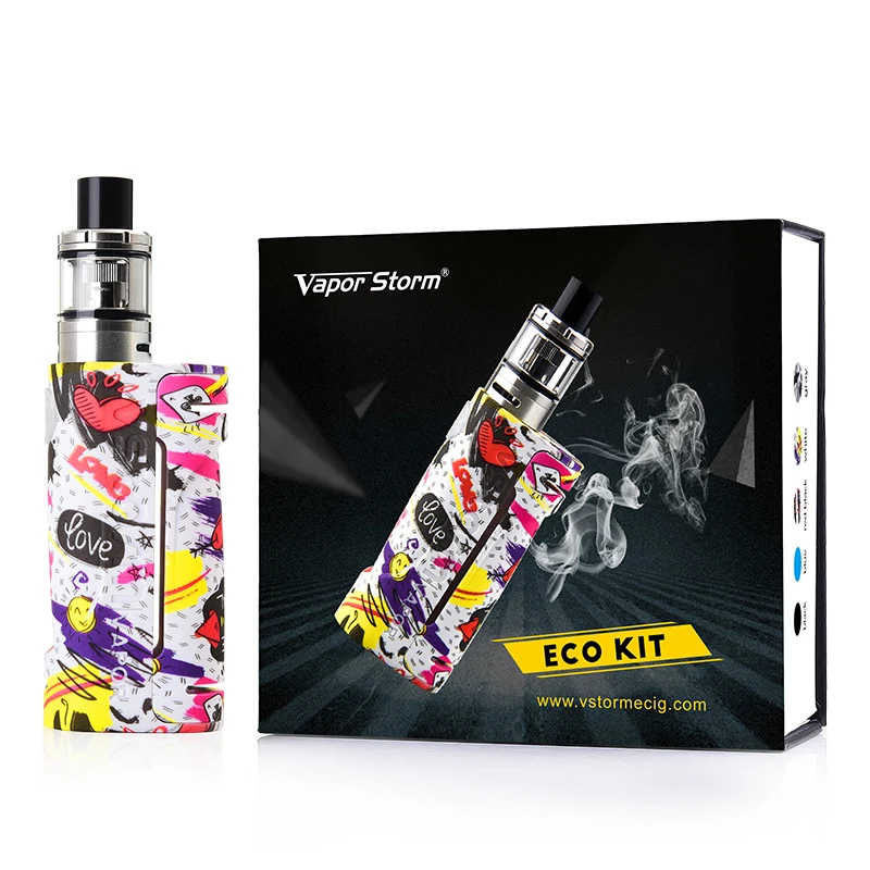 Комплект электронной сигареты Vapor Storm ECO макс. 90 Вт бак 2 0 мл бокс мод граффити