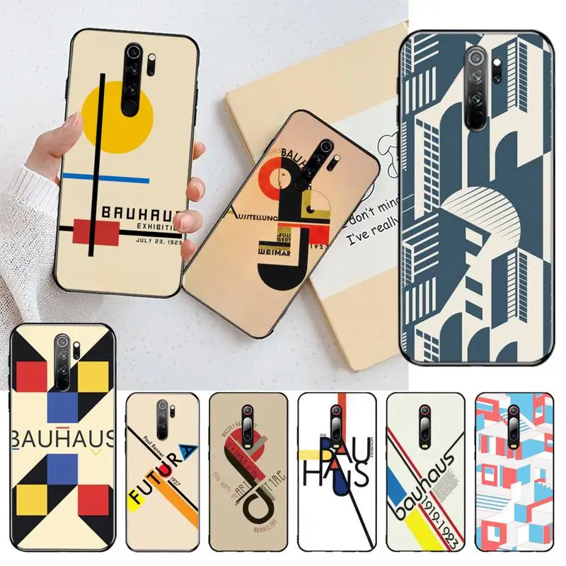HPCHCJHM BAUHAUS черный мягкий чехол для телефона из ТПУ Redmi Note 8 8A 7 6 6A 5 5A 4 4X 4A Go Pro Plus