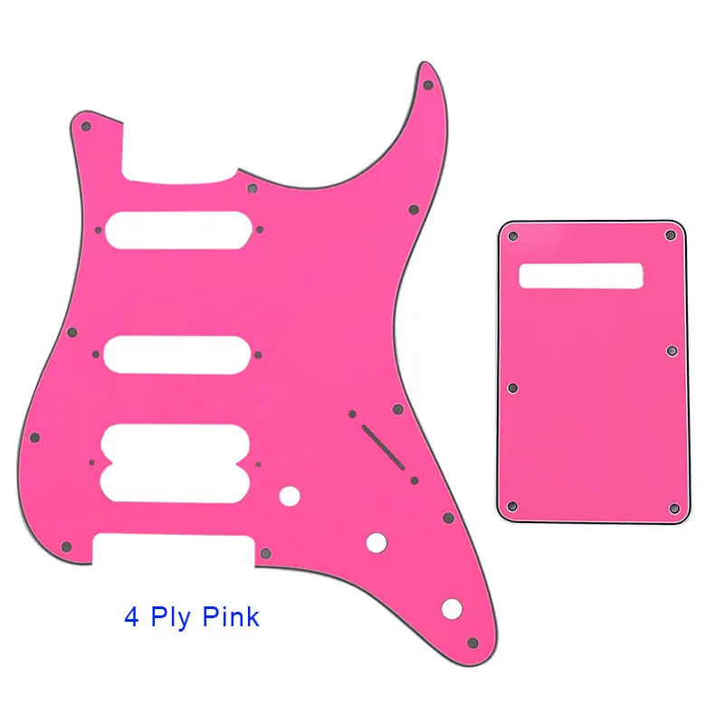 

Xinyue Parts - For FD US 72' 11 Screw Hole Standard Strat Player Humbucker Hss Guitar Pickguard & Back Plate Scratch Plate