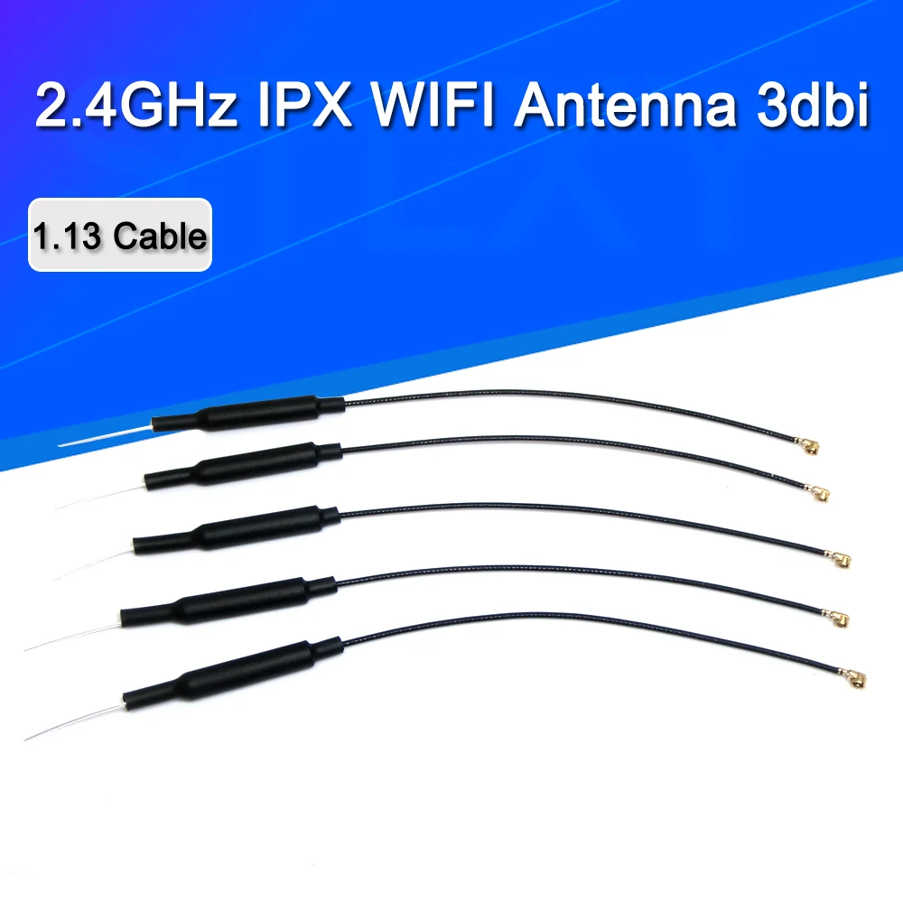 5 шт./лот 2 4 ГГц Wi-Fi антенна 3dbi U F.L IPX/IPEX соединитель латунная Внутренняя 15 см длина