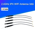 5 шт.лот 2,4 ГГц Wi-Fi антенна 3dbi U F.L IPXIPEX соединитель латунная Внутренняя антенна 15 см длина кабеля 1,13 стандарт