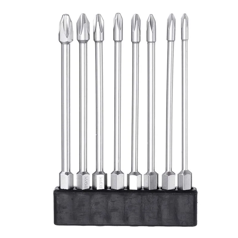 

BROPPE 10Pcs 100mm Length Impact Phillips Screwdriver Bit High Torque Cross Screwdriver Bit S2 Strong Magnetic Screwdriver Bit