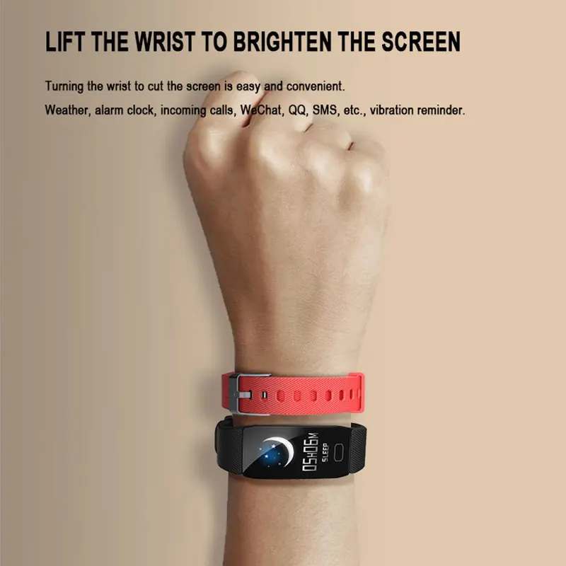 

Waterproof Smart Wristband Bracelet Passometer Blood Pressure Heart Rate Sleeping Monitor Sedentary Reminder Wrist Watch