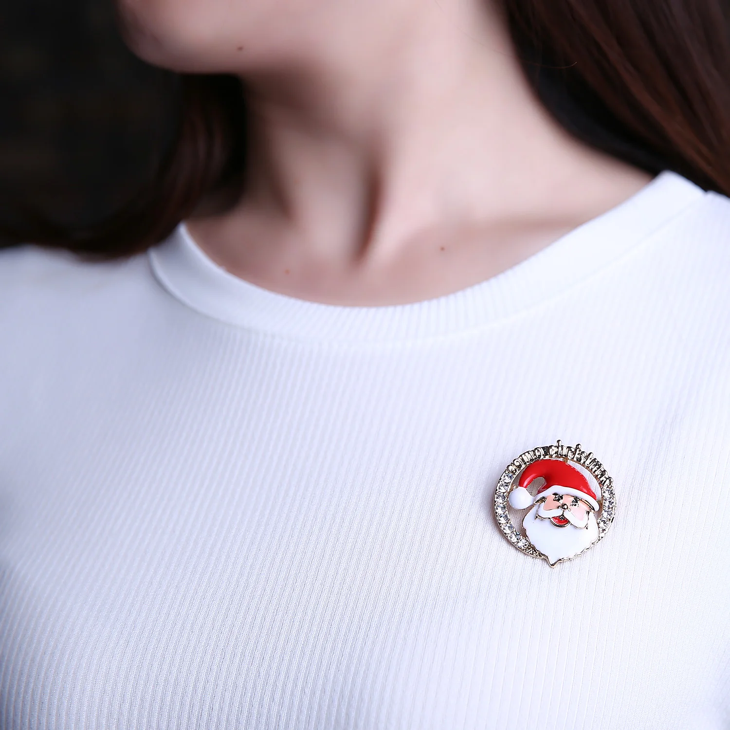 Rinhoo подарок носок шляпа олень снег цветок Кот Санта Клаус Броши заколки воротник