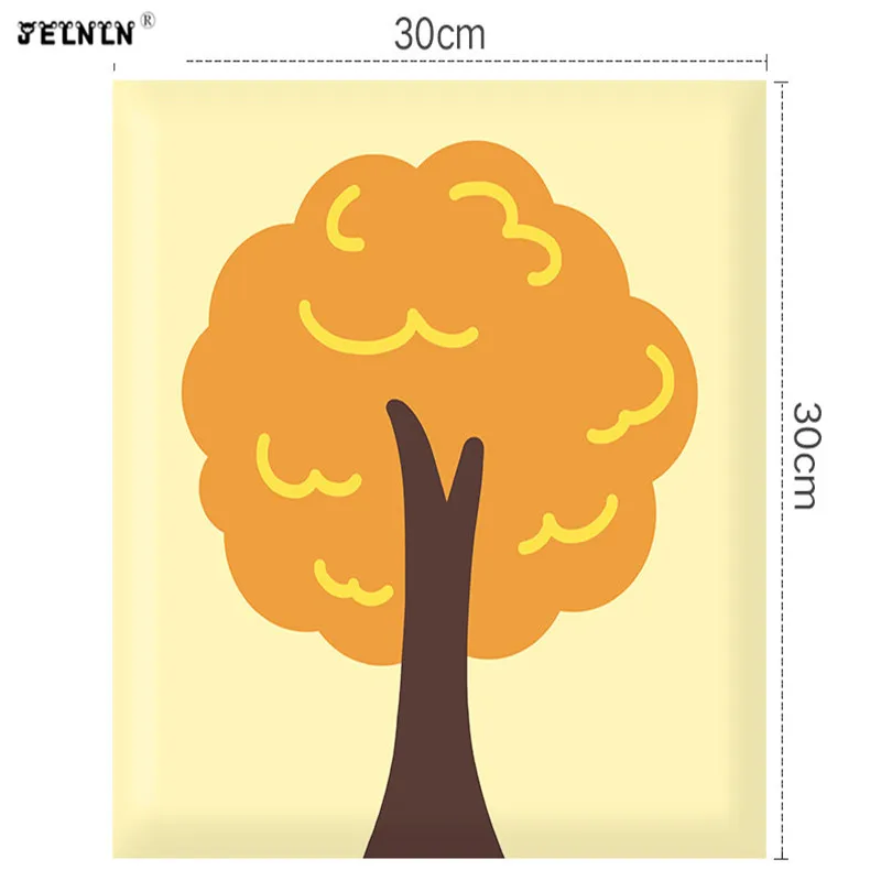 Мультяшные животные фруктовый узор детские наклейки на стену Детские обои