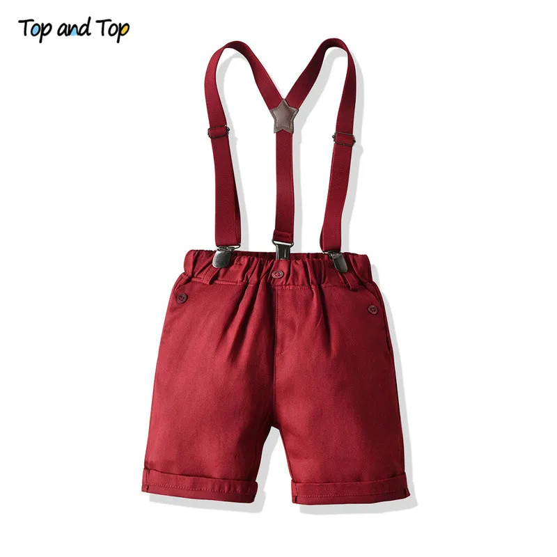 Комплект одежды для мальчиков из рубашки с коротким рукавом и галстука-бабочки