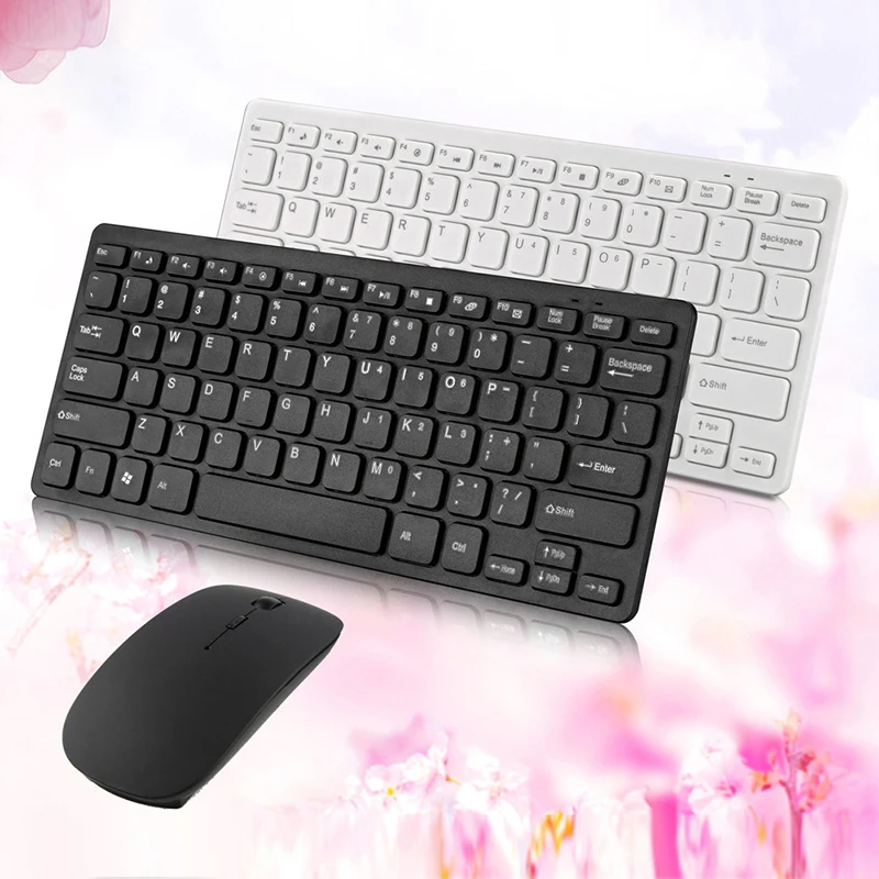 mini wireless keyboard mouse set office home with multimedia function key 1000 dpi mouse for ipad phone tablet laptop computer free global shipping