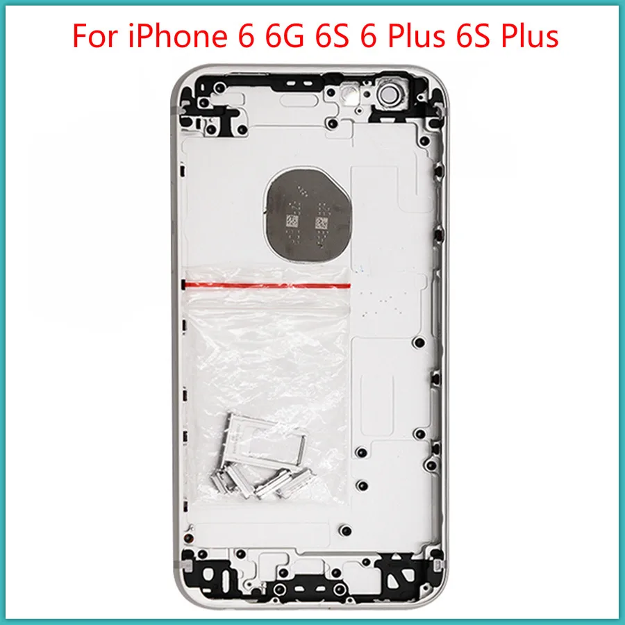 Оригинальный корпус для iPhone 6 6G 6S Plus задняя крышка батареи замена среднего